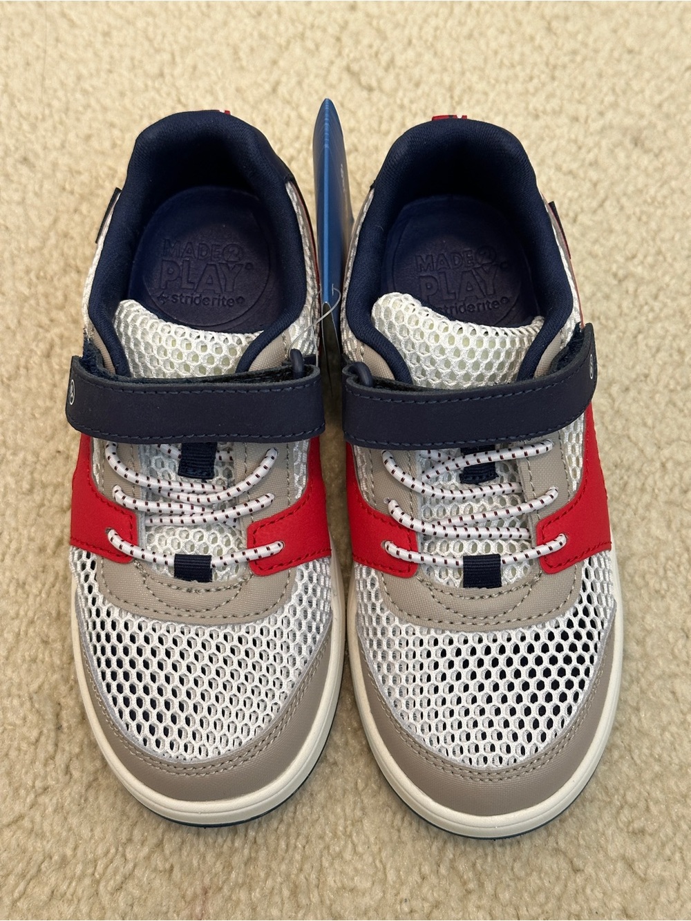 Stride Rite Navy, Red, White Mesh Sneakers